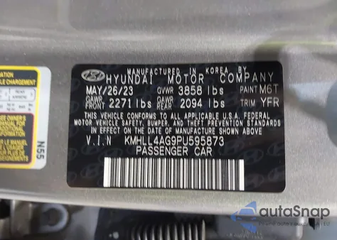 2023 Hyundai Elantra Se из США, поврежденный, VIN KMHLL4AG9PU595873